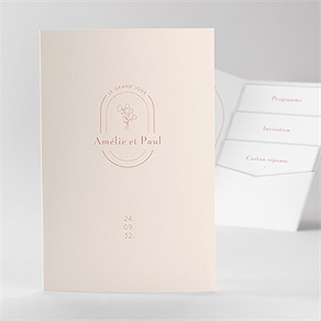 Faire-part mariage tendre capsule pocketfold