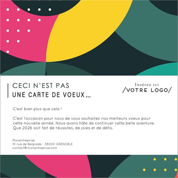 Carte de voeux virtuelle image entreprise illustrateur