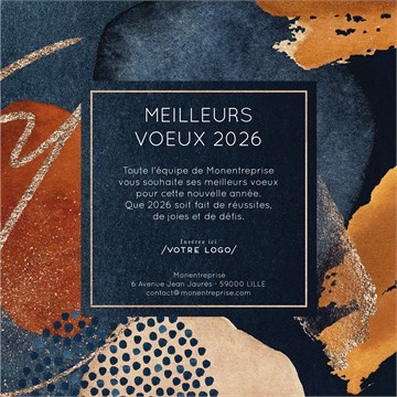 Carte de voeux virtuelle image entreprise artiste peintre