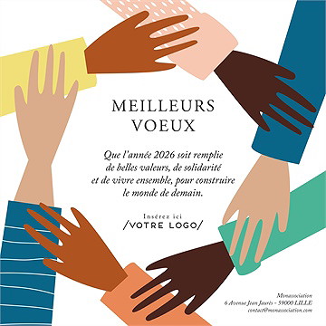 Carte de voeux virtuelle image entreprise solidaires