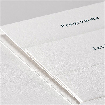 Faire-part mariage en relief pocketfold - Détail du faire-part