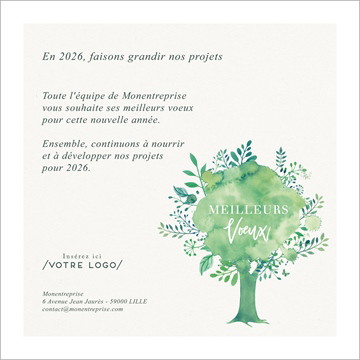 Carte de voeux virtuelle image entreprise jardinier