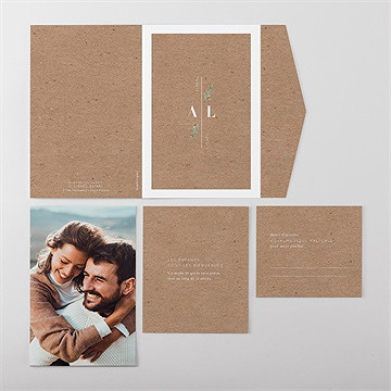 Faire-part mariage let love grow ! pocketfold - Vue ensemble extérieur