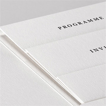 Faire-part mariage epuré pocketfold - Détail du faire-part