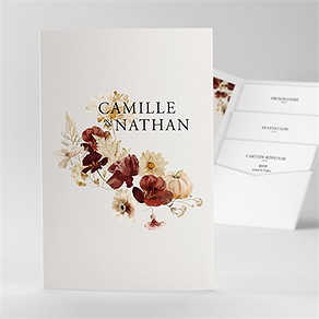 Faire-part mariage en automne
