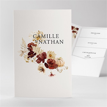 Faire-part mariage en automne