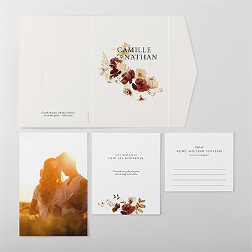 Faire-part mariage en automne - Vue ensemble extérieur