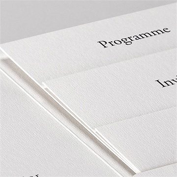 Faire-part mariage bouquet ardent pocketfold - Détail du faire-part