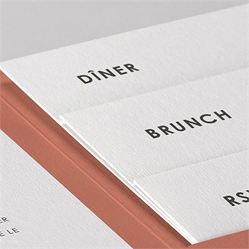 Faire-part mariage terracotta initiales - Détail du faire-part