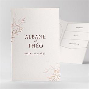 Faire-part mariage poésie boheme pocketfold