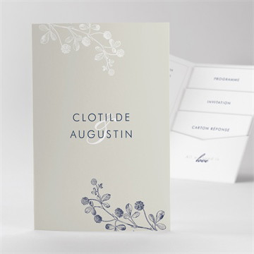 Faire-part mariage esperluette pocketfold