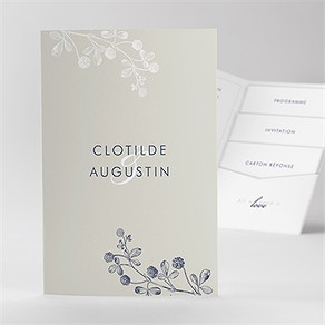 Faire-part mariage esperluette pocketfold