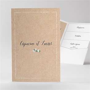 Faire-part mariage eucalyptus pocketfold