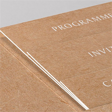 Faire-part mariage bohème écolo pocketfold - Détail du faire-part