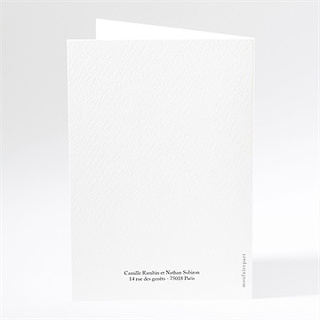 Faire-part mariage en automne plié - Dos de la carte