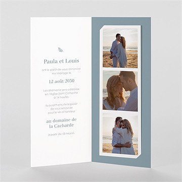 Faire-part mariage harmonieux - Intérieur du faire-part