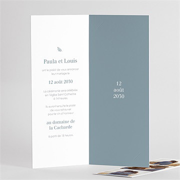 Faire-part mariage harmonieux - Intérieur du faire-part 2