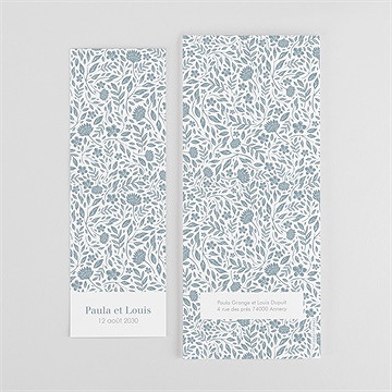 Faire-part mariage harmonieux - Dos du faire-part