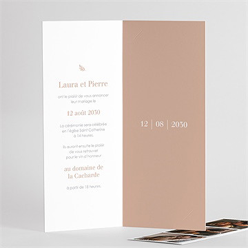 Faire-part mariage murmures - Intérieur du faire-part 2