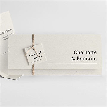 Faire-part mariage absolument pochette - Faire-part entier