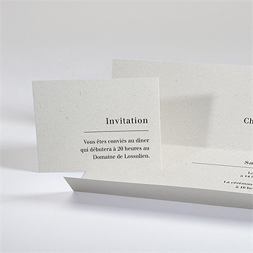 Faire-part mariage absolument pochette - Intérieur du faire-part