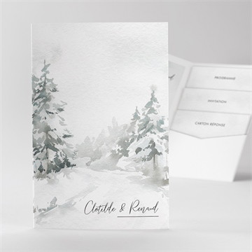 Faire-part mariage montagnes