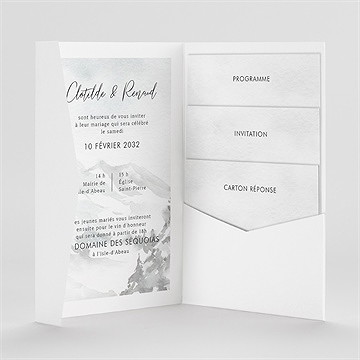 Faire-part mariage montagnes - Intérieur du faire-part