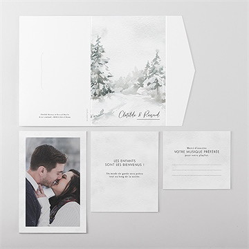 Faire-part mariage montagnes - Vue ensemble extérieur