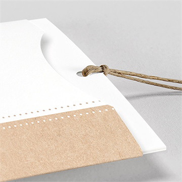 Faire-part mariage avec programme pochette duo - Détail du faire-part