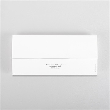 Faire-part mariage avec programme pochette duo - Dos du faire-part