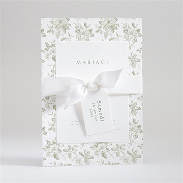 Faire-part mariage fleuri