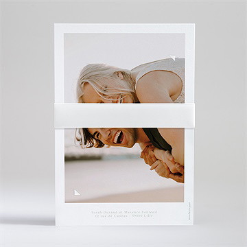 Faire-part mariage fleuri - Dos du faire-part