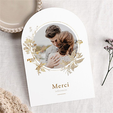 Remerciement mariage délicatesse végétale