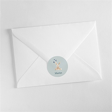 Sticker naissance mon lapin en peluche - Mise en situation