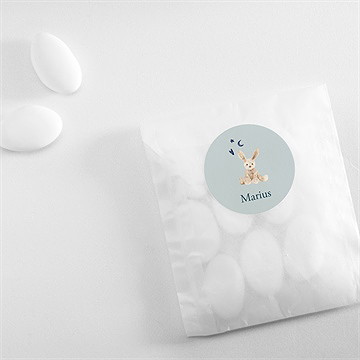Sticker naissance mon lapin en peluche - Mise en situation