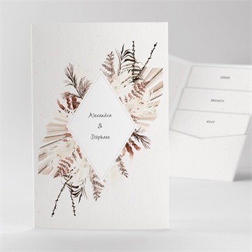 Faire-part mariage pampa