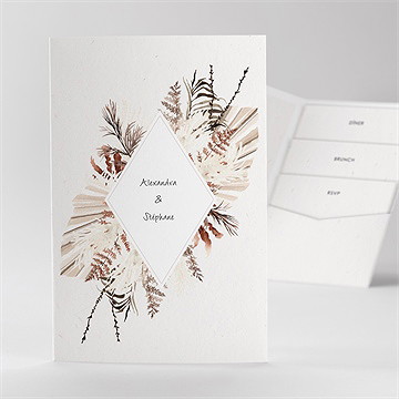 Faire-part mariage pampa