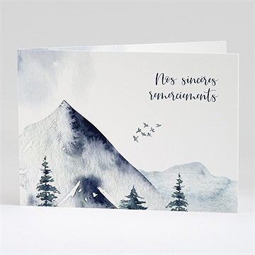 Remerciement décès immensité plié