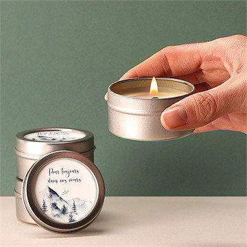 Bougie souvenir immensité - Bougie allumée