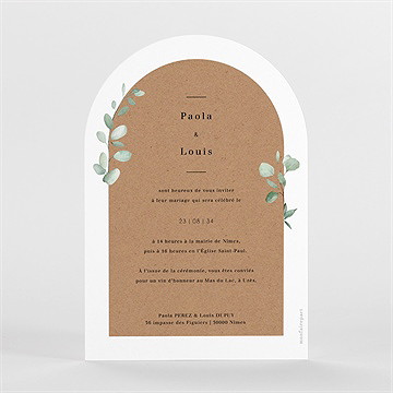 Faire-part mariage encapsulés - Dos du faire-part