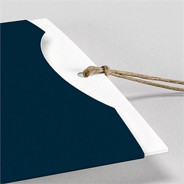 Faire-part mariage art déco pochette duo - Détail du faire-part