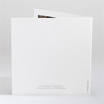 Faire-part mariage bordeaux - Dos du faire-part