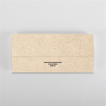 Faire-part mariage billet d'avion pochette duo - Dos du faire-part