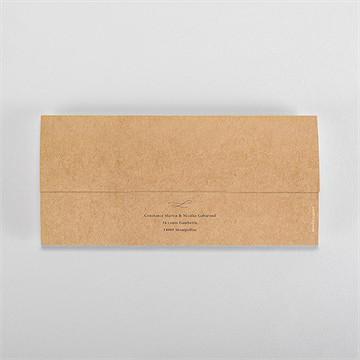 Faire-part mariage photomaton pochette duo - Dos du faire-part