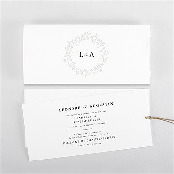 Faire-part mariage sublime pochette duo - Vue d'ensemble