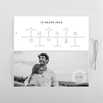 Faire-part mariage sublime pochette duo - Cartes intérieures verso