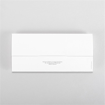Faire-part mariage sublime pochette duo - Dos du faire-part