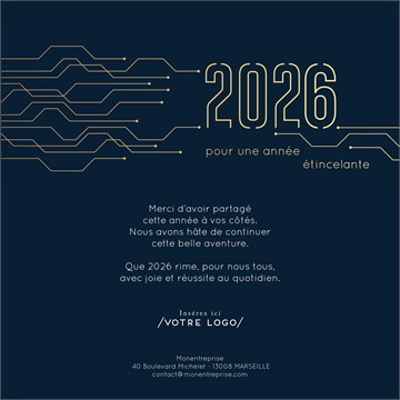 Carte de voeux virtuelle image entreprise informatique calendrier