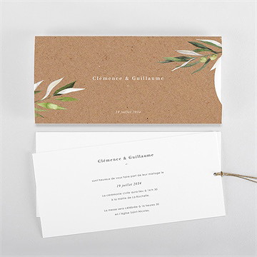 Faire-part mariage provençal - Vue d'ensemble