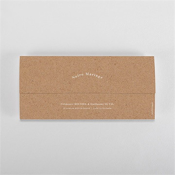 Faire-part mariage provençal - Dos du faire-part